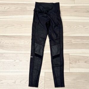 Alo Yoga Women’s High Waist Leather Moto Leggings